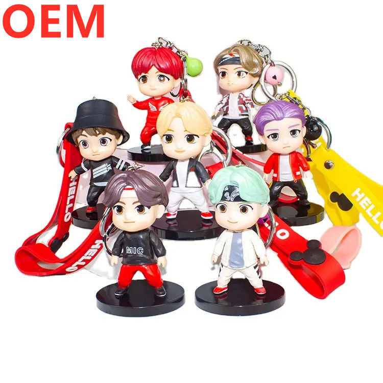 Custom 3d Plastic Creative Cartoon Key Ring Keychain OEM Factory Wholesale Keychain phim hoạt hình nhựa