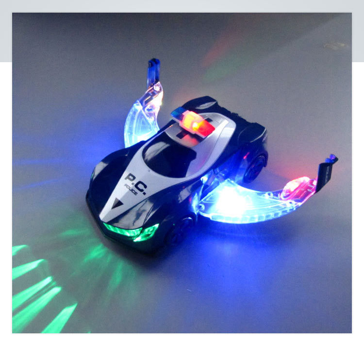 360 vòng xoay xe cảnh sát điện xe ô tô LED âm nhạc trẻ em đồ chơi giáo dục trẻ em quà tặng sinh nhật quà tặng