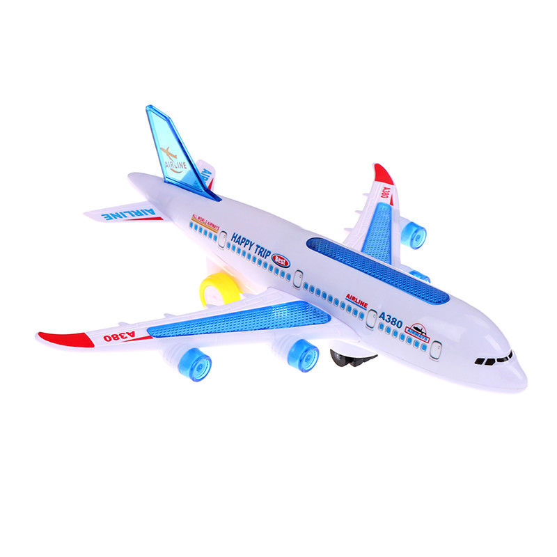 DIY Assembly Airbus Aircraft Autopilot Flash Sound Đèn nhạc Đồ chơi Máy bay điện Đồ chơi cho trẻ em