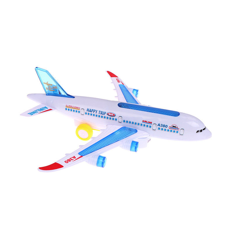 DIY Assembly Airbus Aircraft Autopilot Flash Sound Đèn nhạc Đồ chơi Máy bay điện Đồ chơi cho trẻ em