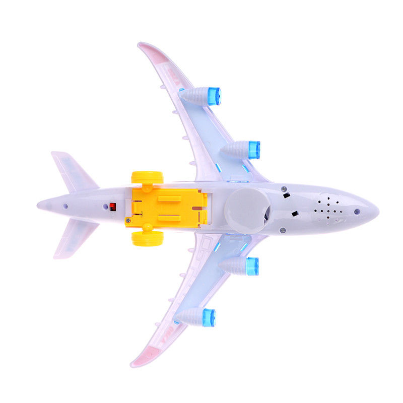 DIY Assembly Airbus Aircraft Autopilot Flash Sound Đèn nhạc Đồ chơi Máy bay điện Đồ chơi cho trẻ em