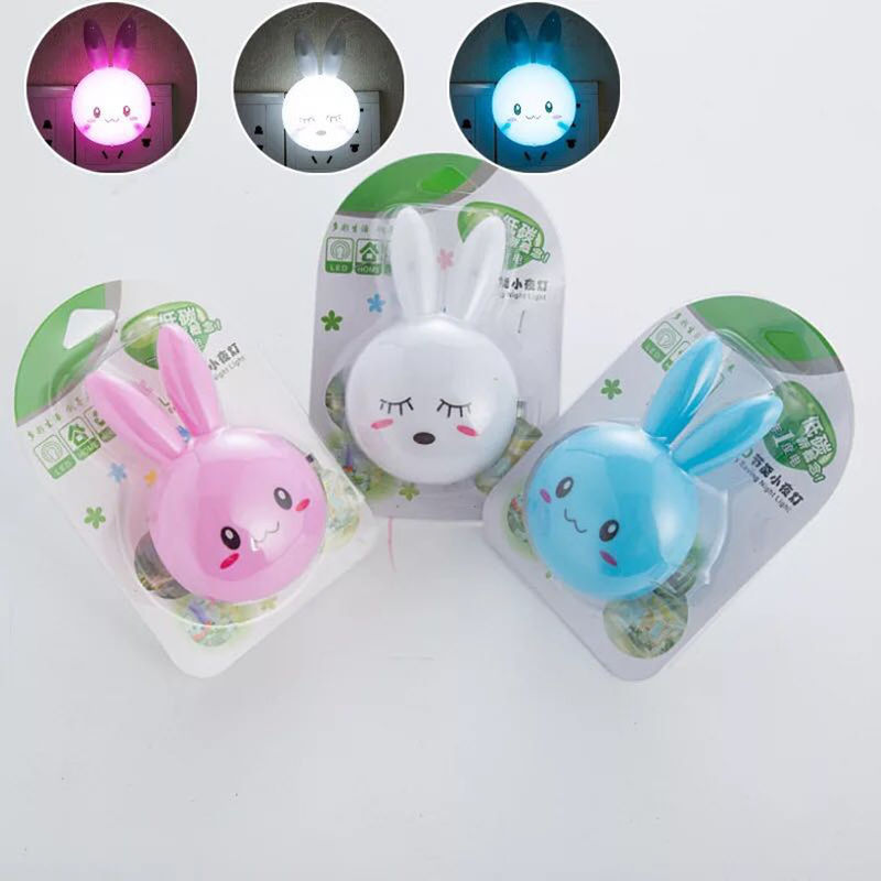 Máy chơi sản xuất tùy chỉnh đèn đêm thỏ LED chuyển đổi ON / OFF Đèn tường Đèn cạnh giường