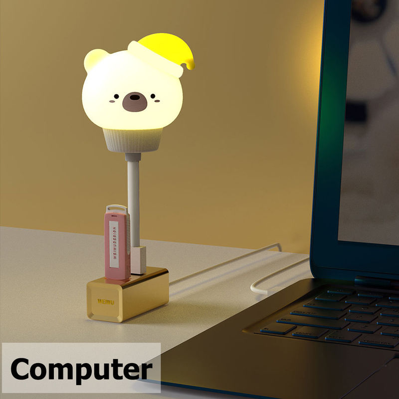 Nhà máy tùy chỉnh Đèn đồ chơi PVC Vinyl LED Đèn lên đồ chơi dễ thương Cartoon USB Đèn đêm