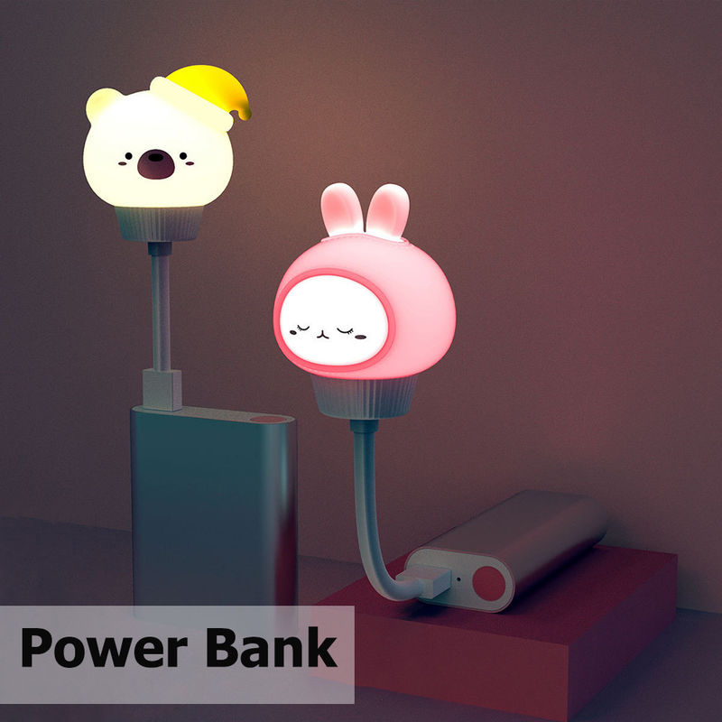Nhà máy tùy chỉnh Đèn đồ chơi PVC Vinyl LED Đèn lên đồ chơi dễ thương Cartoon USB Đèn đêm