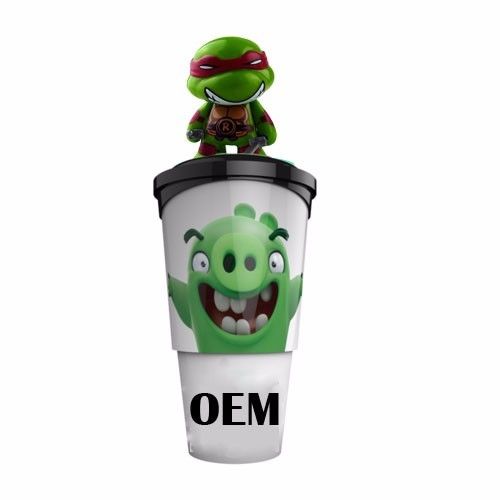 OEM 3D đồ chơi thiết kế bộ sưu tập tùy chỉnh chiếc cốc nhựa của riêng bạn 3D phim hoạt hình uống cốc