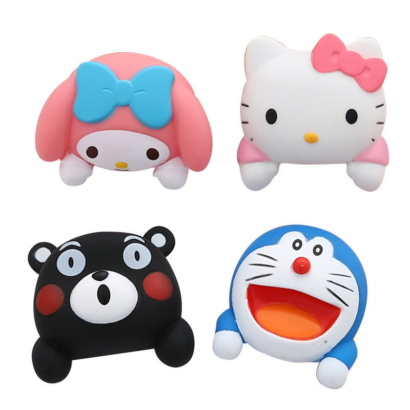 Kt Cat Cartoon Switch Cover Trang trí phòng 3D On-Off Switch Sticker Switch Outlet Wall Sticker