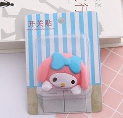 Kt Cat Cartoon Switch Cover Trang trí phòng 3D On-Off Switch Sticker Switch Outlet Wall Sticker