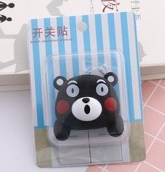 Kt Cat Cartoon Switch Cover Trang trí phòng 3D On-Off Switch Sticker Switch Outlet Wall Sticker