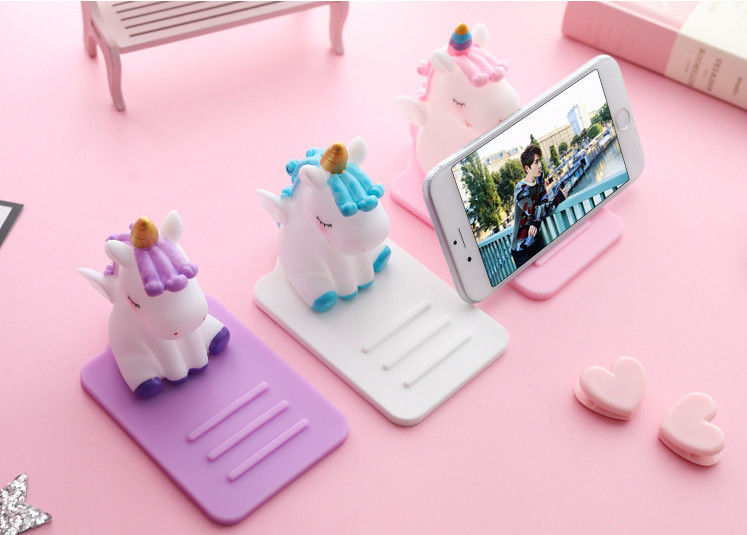 Cartoon Silicone lười biếng cầm điện thoại di động Unicorn Xe máy tính bảng đa chức năng Đứng chống trượt có thể điều chỉnh