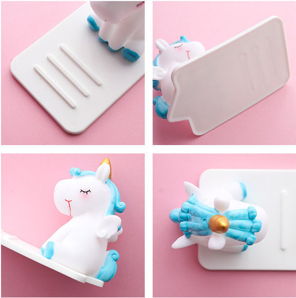 Cartoon Silicone lười biếng cầm điện thoại di động Unicorn Xe máy tính bảng đa chức năng Đứng chống trượt có thể điều chỉnh