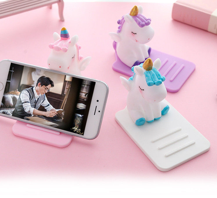 Cartoon Silicone lười biếng cầm điện thoại di động Unicorn Xe máy tính bảng đa chức năng Đứng chống trượt có thể điều chỉnh