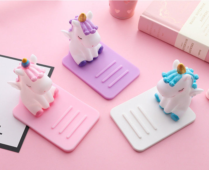 Cartoon Silicone lười biếng cầm điện thoại di động Unicorn Xe máy tính bảng đa chức năng Đứng chống trượt có thể điều chỉnh