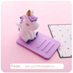 Cartoon Silicone lười biếng cầm điện thoại di động Unicorn Xe máy tính bảng đa chức năng Đứng chống trượt có thể điều chỉnh
