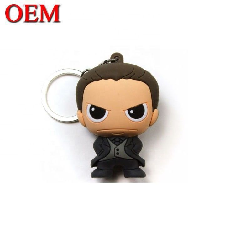 OEM Logo Soft PVC 3D Keychain Custom Animal Keychain Hình ảnh thiết kế riêng Keychains