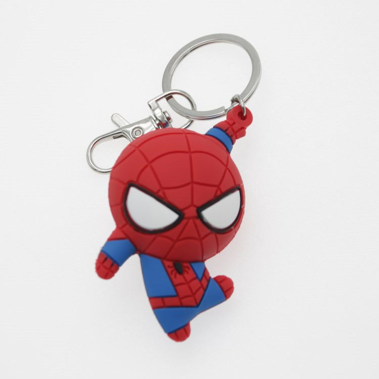 đồ chơi tùy chỉnh làm cho 3D phim hoạt hình anime Captain America Keychain cao su Custom Pvc Keychain