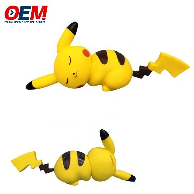 OEM nhà máy làm phim hoạt hình Plastic Coin Bank PVC Pika Với khóa khóa Piggy Bank Plastic