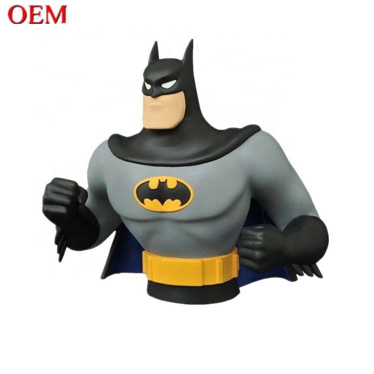 Đồ chơi tùy chỉnh Nhà sản xuất đồ chơi 3D Bat-Man đồ chơi hộp tiền hình tượng tượng nhựa