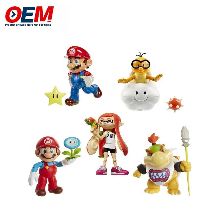 Nhà máy tùy chỉnh nhựa PVC vinyl đồ chơi fugure tùy chỉnh Kawaii hình Mario tập hợp đồ chơi Set