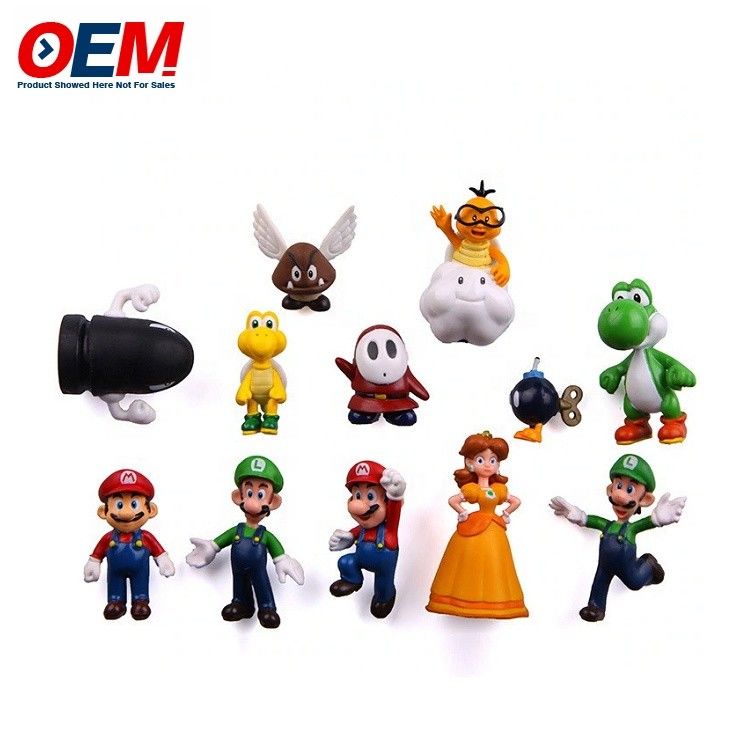 Nhà máy tùy chỉnh nhựa PVC vinyl đồ chơi fugure tùy chỉnh Kawaii hình Mario tập hợp đồ chơi Set