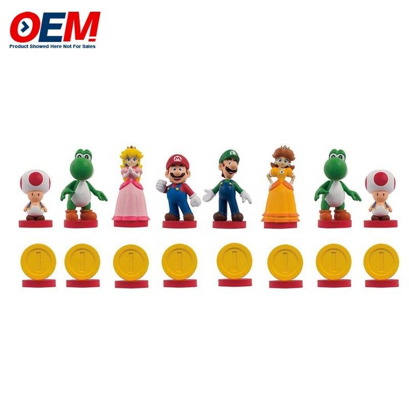 Bộ cờ vua hình nhân vật bằng nhựa PVC tùy chỉnh OEM, bộ cờ và bàn cờ, tạo ra đồ chơi cờ thú vị