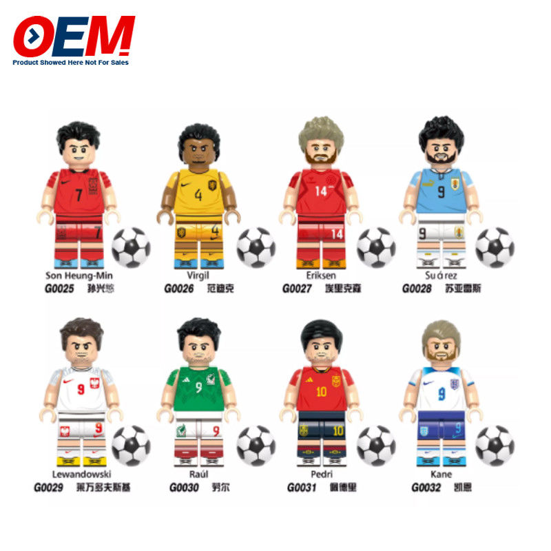 CustomG0104 XT1003 Người chơi bóng đá nổi tiếng mới Neymar Messi Ronaldo Suarez Nhân vật Mini Block Figure Đồ chơi nhựa
