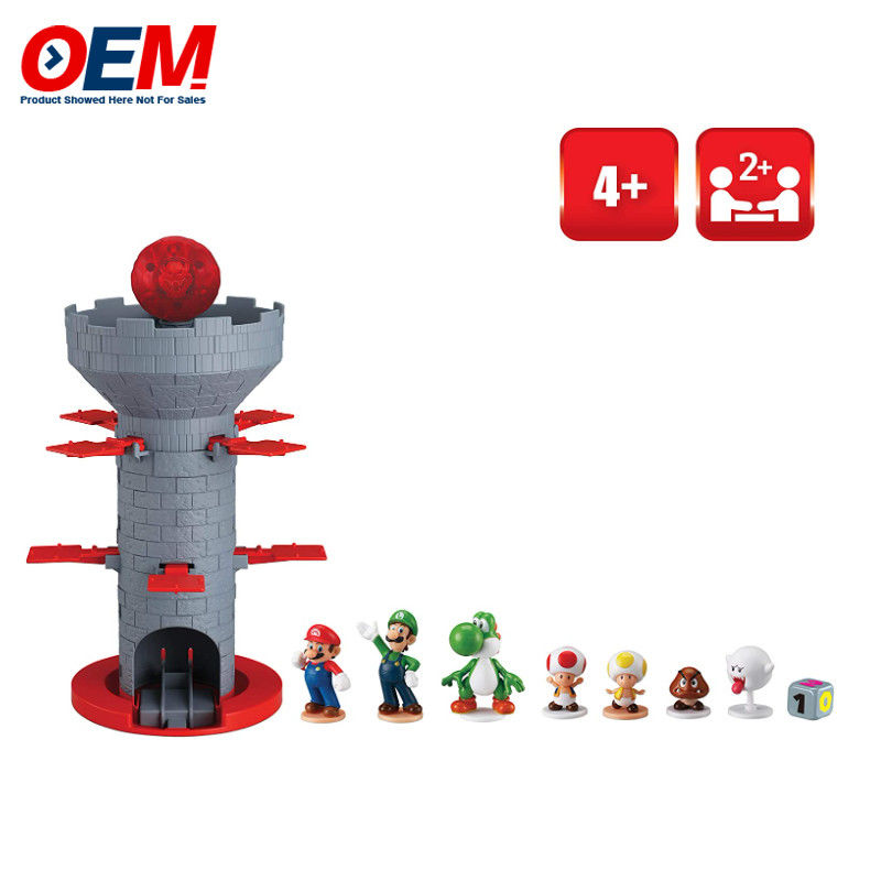 Trò chơi Teeth Super Mario Piranha Plant Escape Made Tabletop Action Game dành cho 4 tuổi trở lên với 2 hình ảnh hành động Super Mario có thể thu thập được