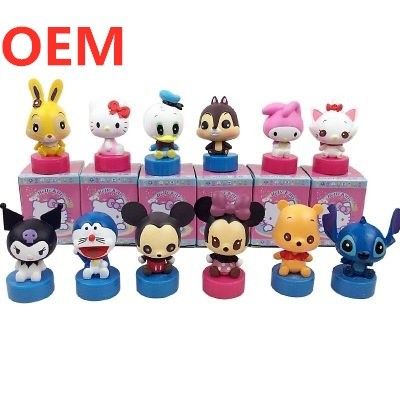 OEM tùy chỉnh Mini Cartoon Stamper Toy 3d Figure Stamper Self-inking Stamp Nhựa đồ chơi trẻ em Vật liệu thân thiện với môi trường 5000PCS