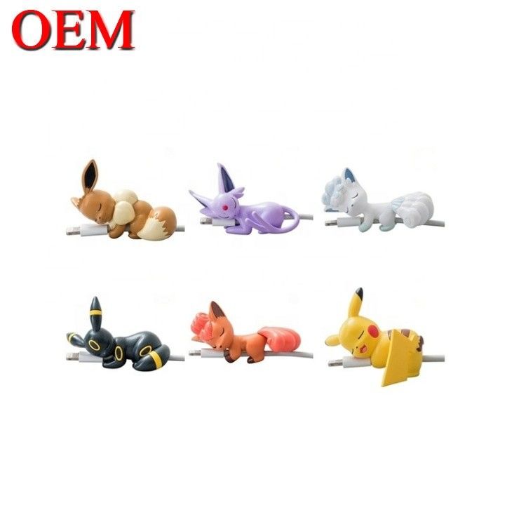 Nhà máy Custom OEM Cute 3D Mini Figure Anime Điện thoại Cable Bite đồ chơi đồ chơi PVC vinyl đồ chơi