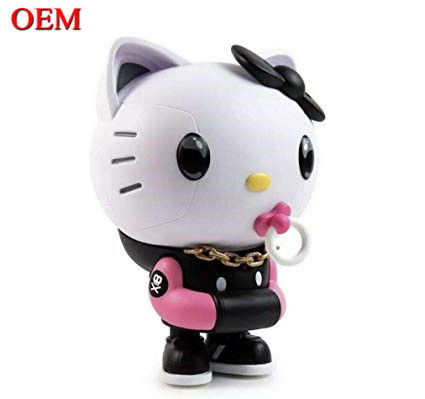 Custom OEM Made PVC Cute Mini Plastic Cartoon  Kitty cat Toy as gift to kids