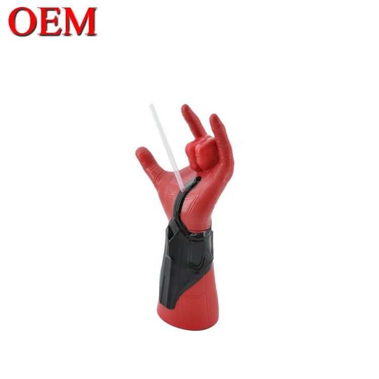 Custom Spider-Man 3D Mô hình chai OEM hình dạng nhân vật Cốc rơm làm từ ABS 50oz Cup Factory