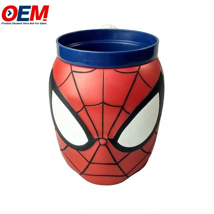 Nhựa 3d hình Popcorn Bucket Container hình anh hùng Captain Character Mug Supplier
