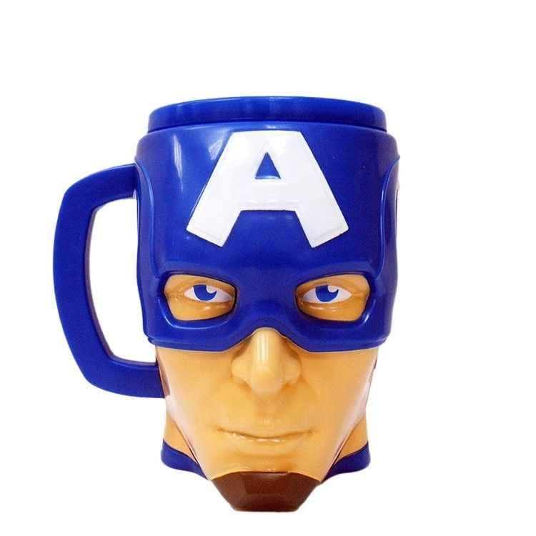 Nhựa 3d hình Popcorn Bucket Container hình anh hùng Captain Character Mug Supplier