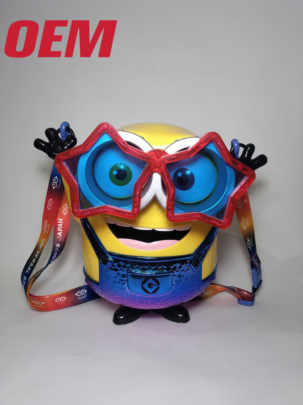 Chân dung phim nhân vật Popcorn Bucket OEM hình Popcorn Plastic Bucket With Lip