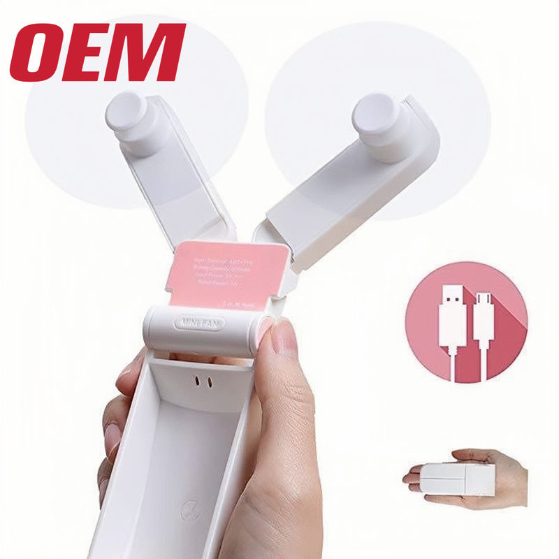 Máy quạt làm mát nhỏ di động OEM Mùa hè Máy quạt di động được làm bằng tay Lithium pin dễ thương gấp Nhựa mùa hè phim hoạt hình
