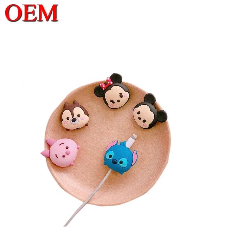 Custom Mini Cute USB Toy OEM Cute Cartoon Cable Bites Figures Make Plsstic Animal Data Charger Bites phụ kiện đồ chơi