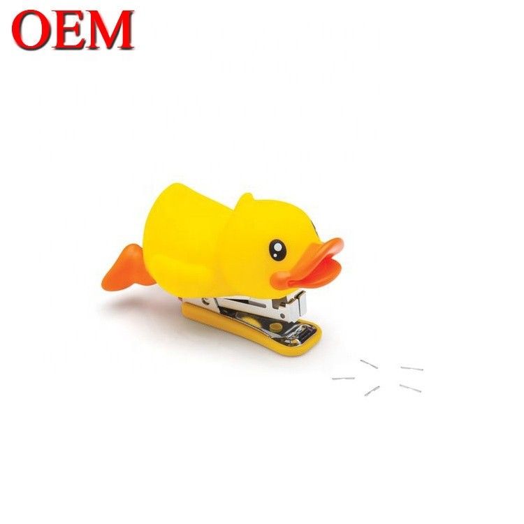 Nhựa vịt hình hoạt hình văn phòng Stapler OEM nhựa thú vật đồ chơi trường học Stapler cho sinh viên
