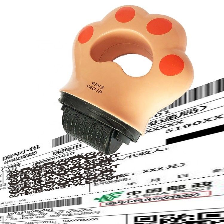 Made Protection Roller Stamper OEM Security Inking Stamp Roller Customized Refill Ink Roller With Cutter