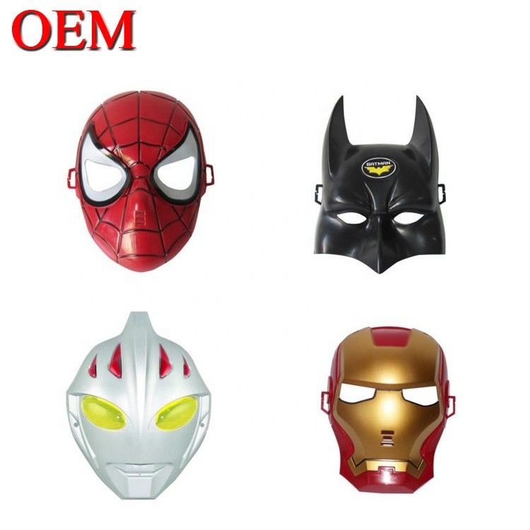Mặt nạ Halloween tùy chỉnh PVC Siêu anh hùng Nhện Iron Hero Hulk Captain America Mặt nạ Costumes mặt nạ