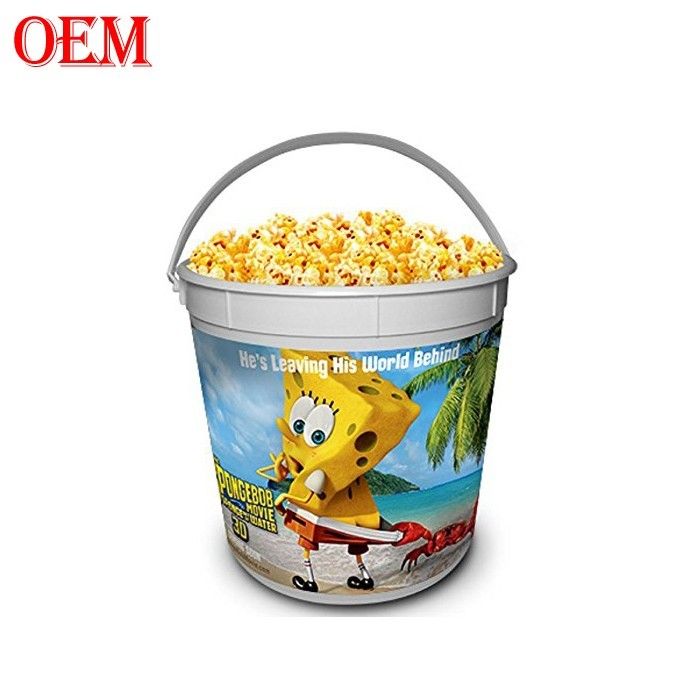 Custom Make in ấn Star phim nhựa Popcorn container Bucket với nắp