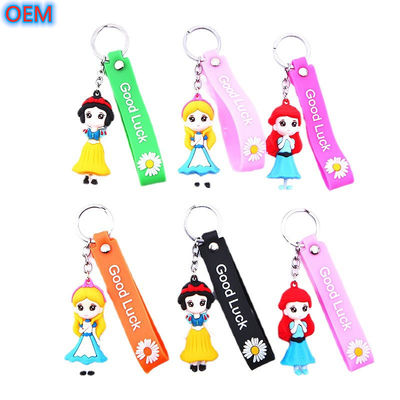 OEM Custom 3d Creative Plastic Cute Cartoon Keychain Soft PVC Keychain nhựa