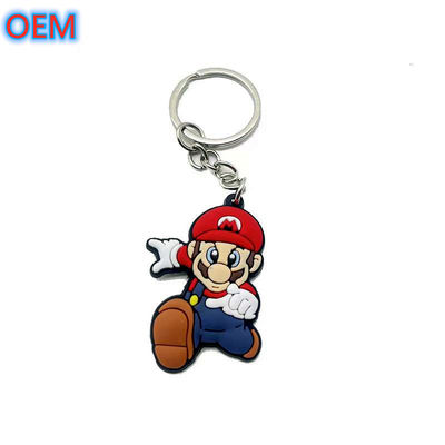 Custom Soft PVC nhựa Keychain, OEM tùy chỉnh phim hoạt hình động vật Soft Keychain