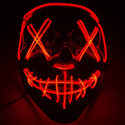 Mặt nạ Halloween tùy chỉnh Mặt nạ phát sáng màu đen Mặt nạ Halloween LED Mặt nạ mặt