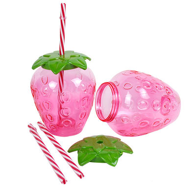 Đồ ép nhựa Cute Milk Tea Cup chai nước trái cây di động với nắp
