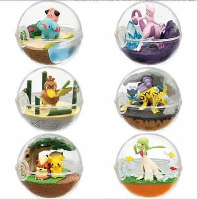 Nhà máy tùy chỉnh 3D Thiết kế mới Re-ment Terrarium Pokeball Collection đồ chơi