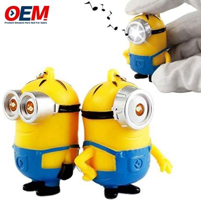 Nhựa tùy chỉnh hình tượng Keychain đồ chơi đèn pin Keychain