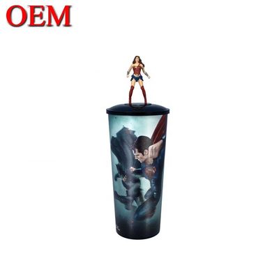 Tùy chỉnh Cute Plastic Topper Character Cup Topper Figurine Oem hình ảnh hoạt hình hình cup