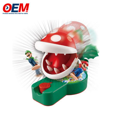 Trò chơi Teeth Super Mario Piranha Plant Escape Made Tabletop Action Game dành cho 4 tuổi trở lên với 2 hình ảnh hành động Super Mario có thể thu thập được