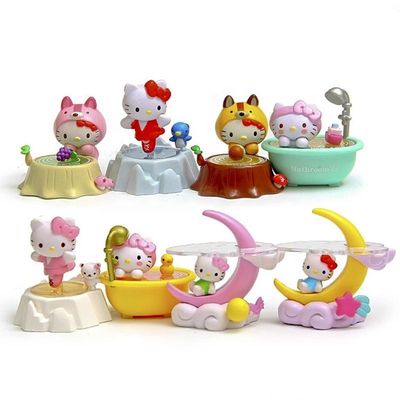 Nhà sản xuất đồ chơi OEM nhựa dễ thương Mini phim hoạt hình Kitty mèo đồ chơi cho trẻ em