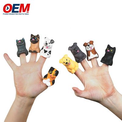 Đồ chơi ngón tay hình động vật bằng nhựa tùy chỉnh Đồ chơi PVC OEM Đồ chơi trẻ em silicone