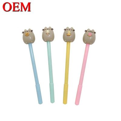 Tùy chỉnh ABS Cute Cat Toy Pen Topper OEM 3D hình ảnh bút chì Topper